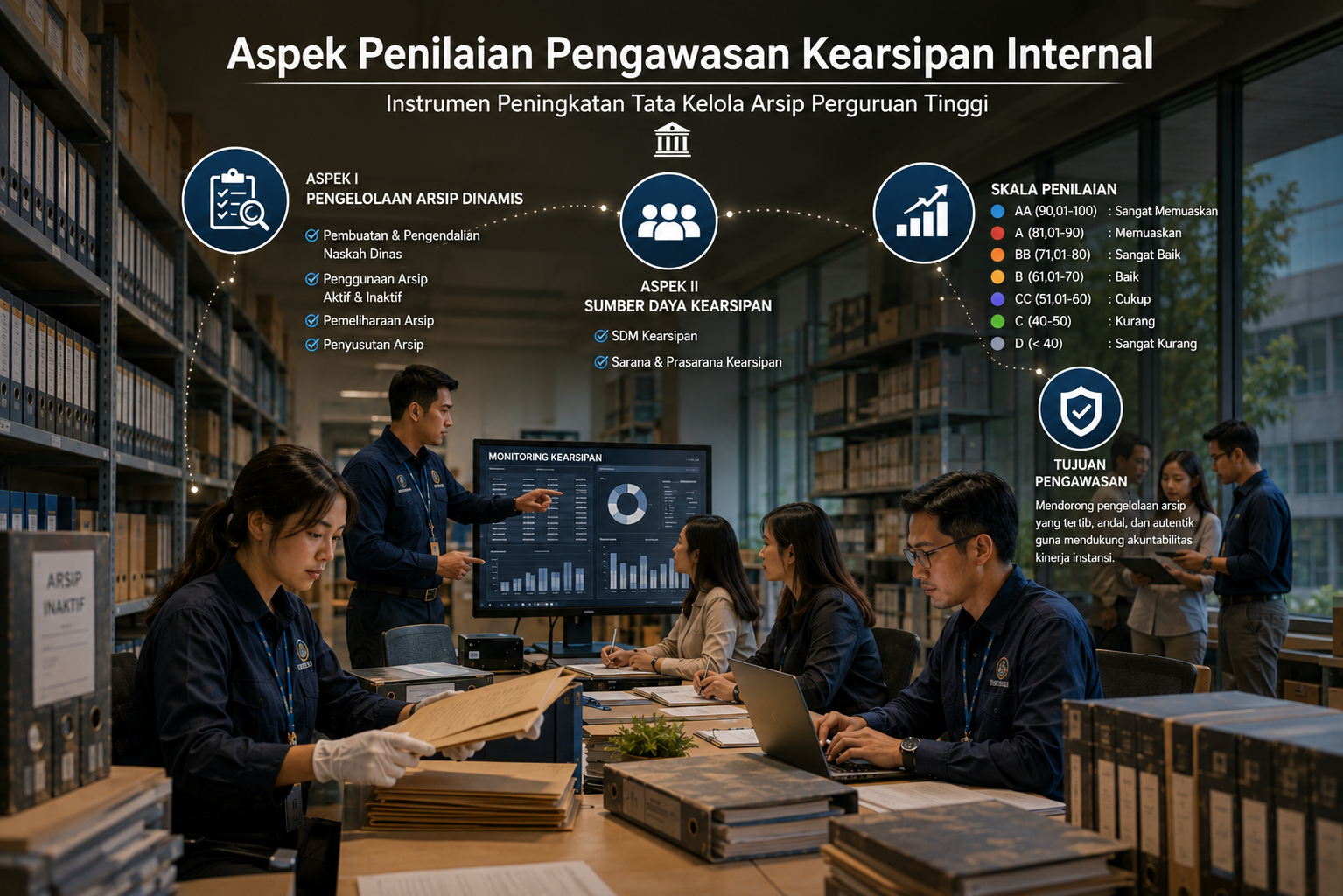 Aspek Penilaian Pengawasan Kearsipan Internal sebagai Instrumen Peningkatan Tata Kelola Arsip Perguruan Tinggi