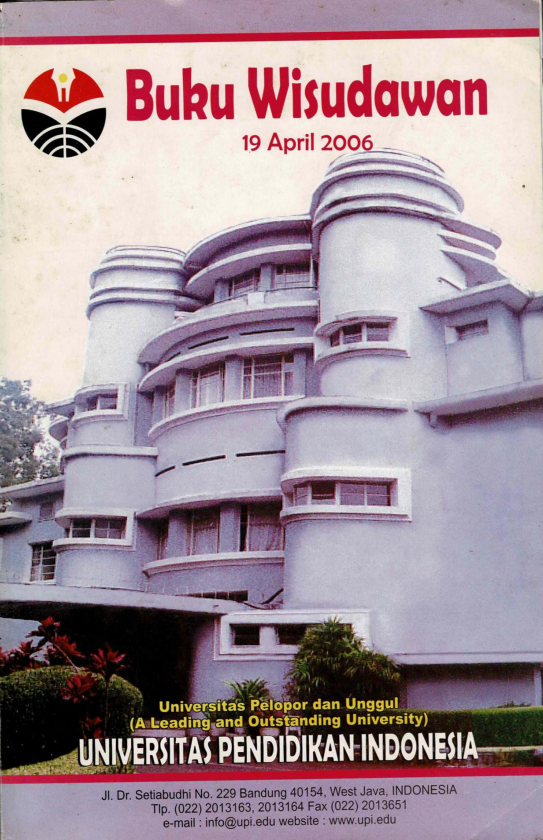 Buku Wisudawan Universitas Pendidikan Indonesia, tanggal 19 April 2006