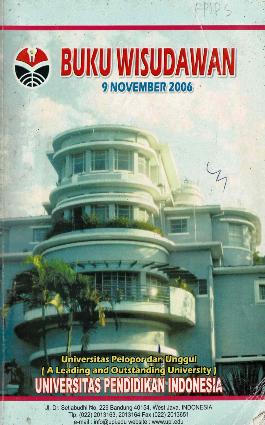 Buku Wisudawan Universitas Pendidikan Indonesia, tanggal 9 November 2006