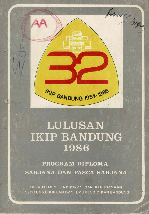 Lulusan Program Diploma, Sarjana dan Pascasarjana, Departemen Pendidikan dan Kebudayaan, Institut Keguruan dan Ilmu Pendidikan Bandung Tahun 1986