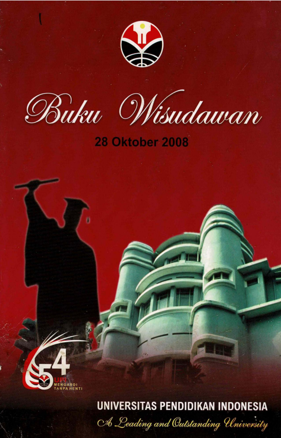 Buku Wisudawan Universitas Pendidikan Indonesia, tanggal 28 Oktober 2008